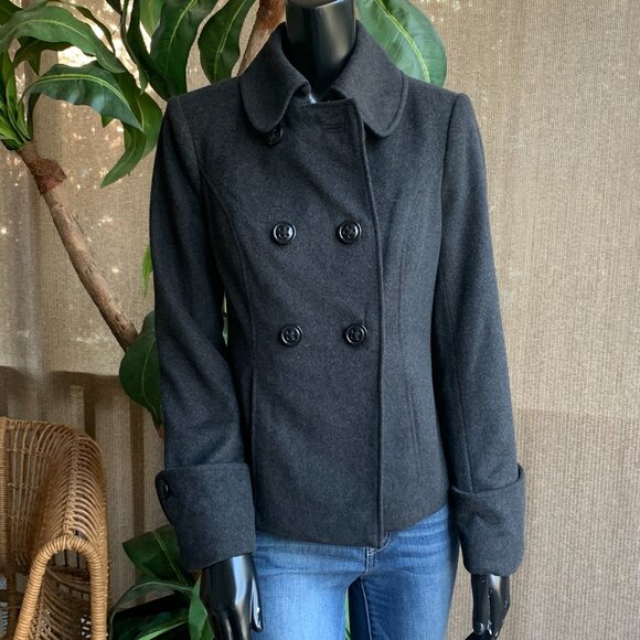The Limited Double Breasted Wool Blend Peacoat - Picture 3 of 13